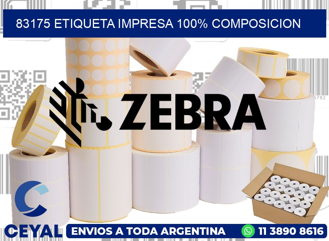 83175 ETIQUETA IMPRESA 100% COMPOSICION