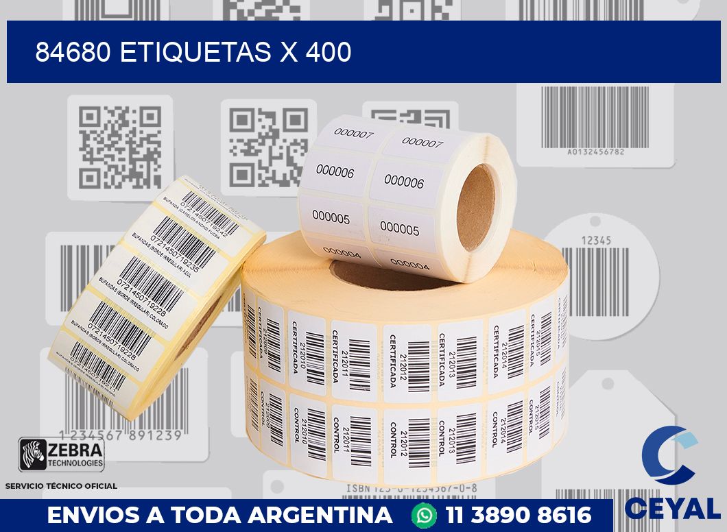 84680 Etiquetas x 400