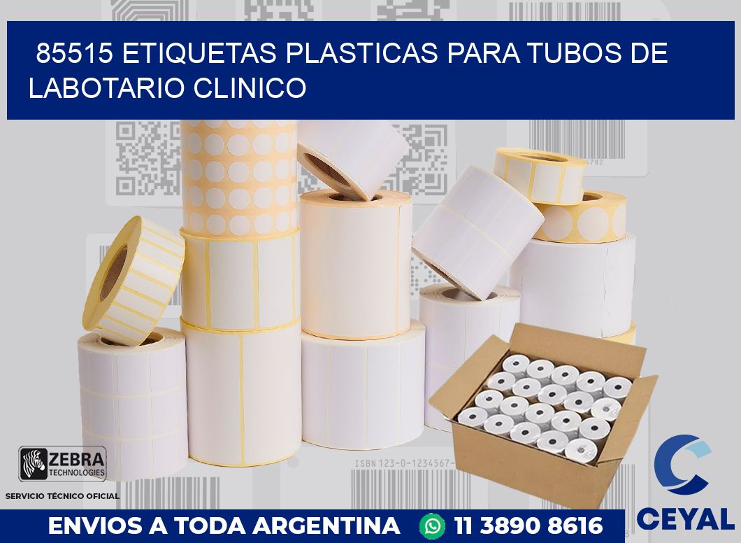 85515 ETIQUETAS PLASTICAS PARA TUBOS DE LABOTARIO CLINICO