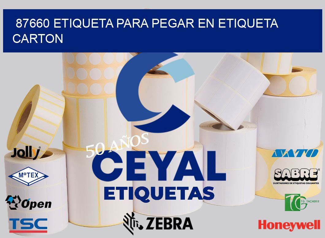 87660 ETIQUETA PARA PEGAR EN ETIQUETA CARTON