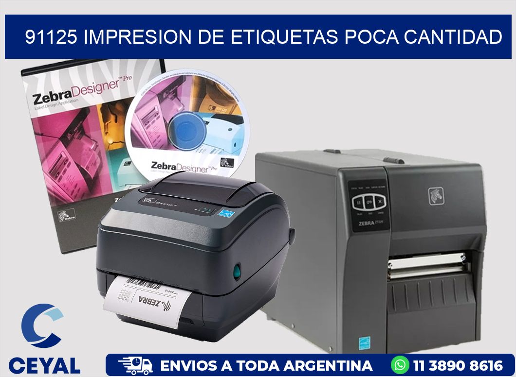 91125 IMPRESION DE ETIQUETAS POCA CANTIDAD