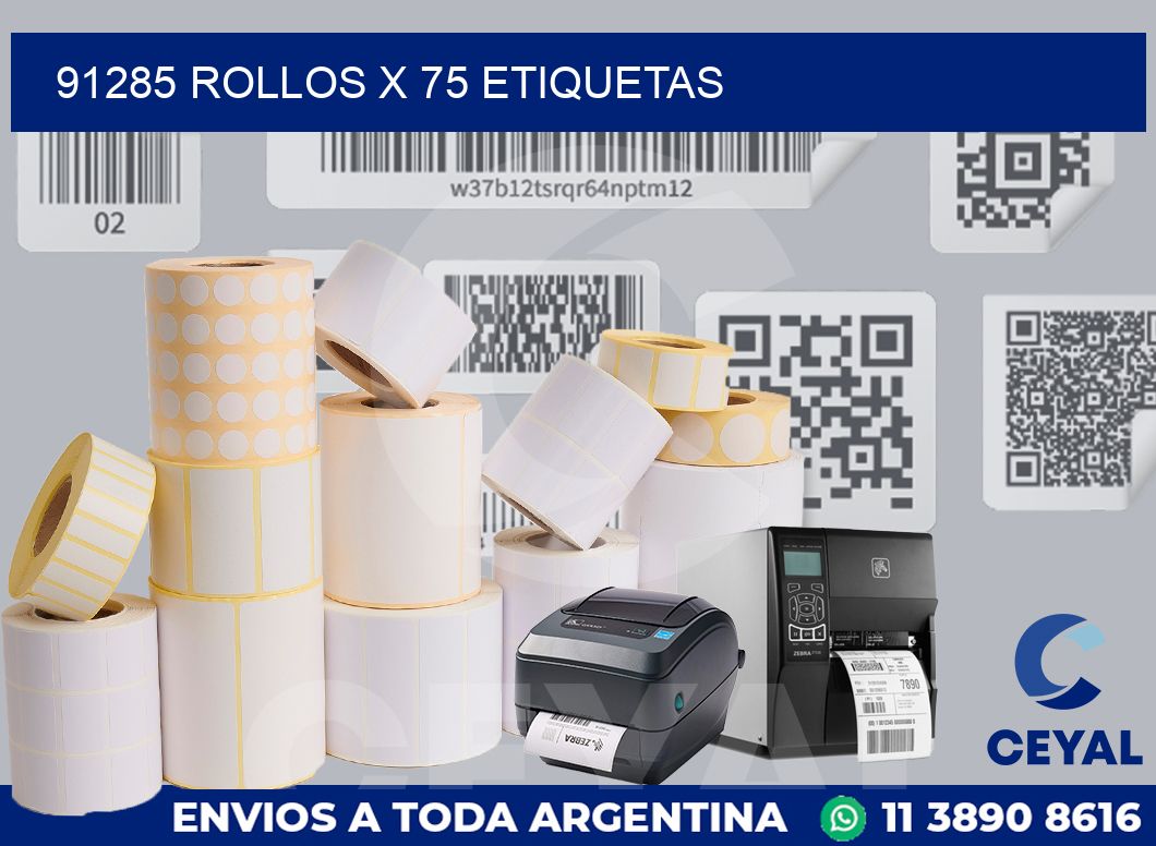 91285 Rollos x 75 etiquetas
