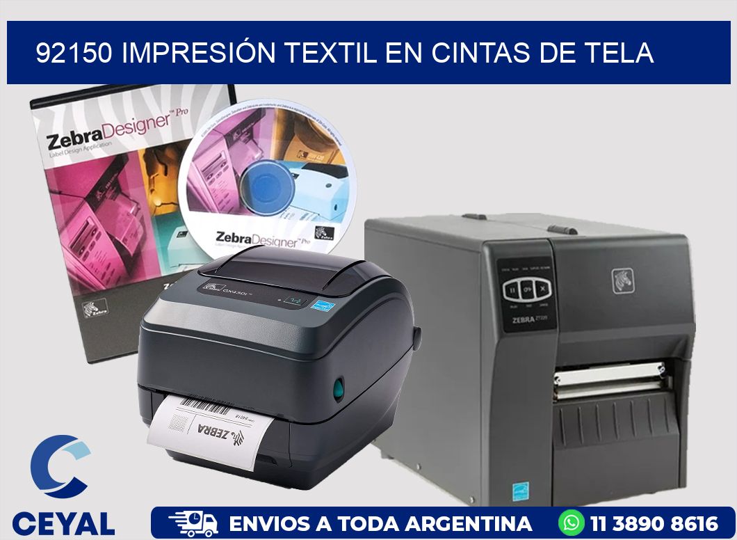 92150 IMPRESIÓN TEXTIL EN CINTAS DE TELA