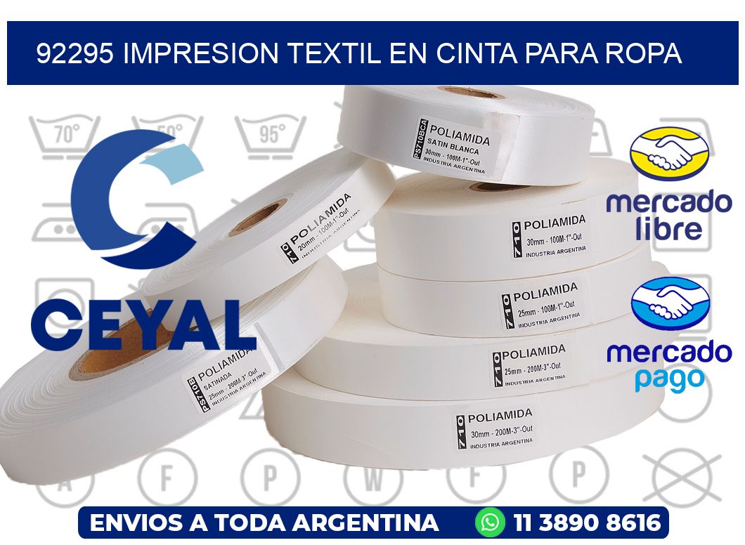 92295 IMPRESION TEXTIL EN CINTA PARA ROPA