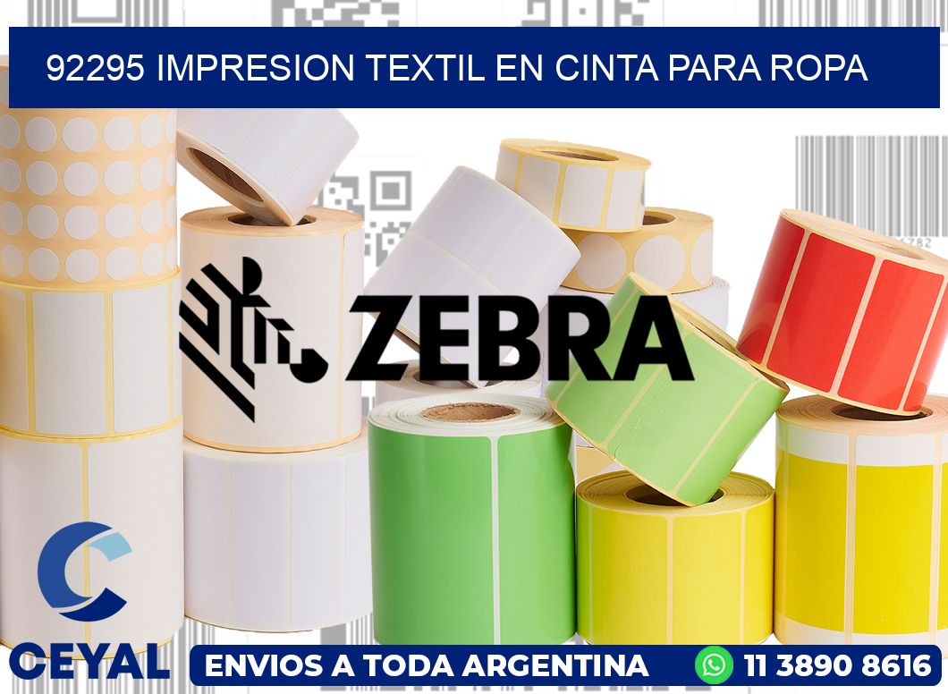 92295 IMPRESION TEXTIL EN CINTA PARA ROPA