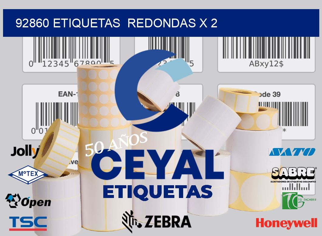 92860 etiquetas  redondas x 2