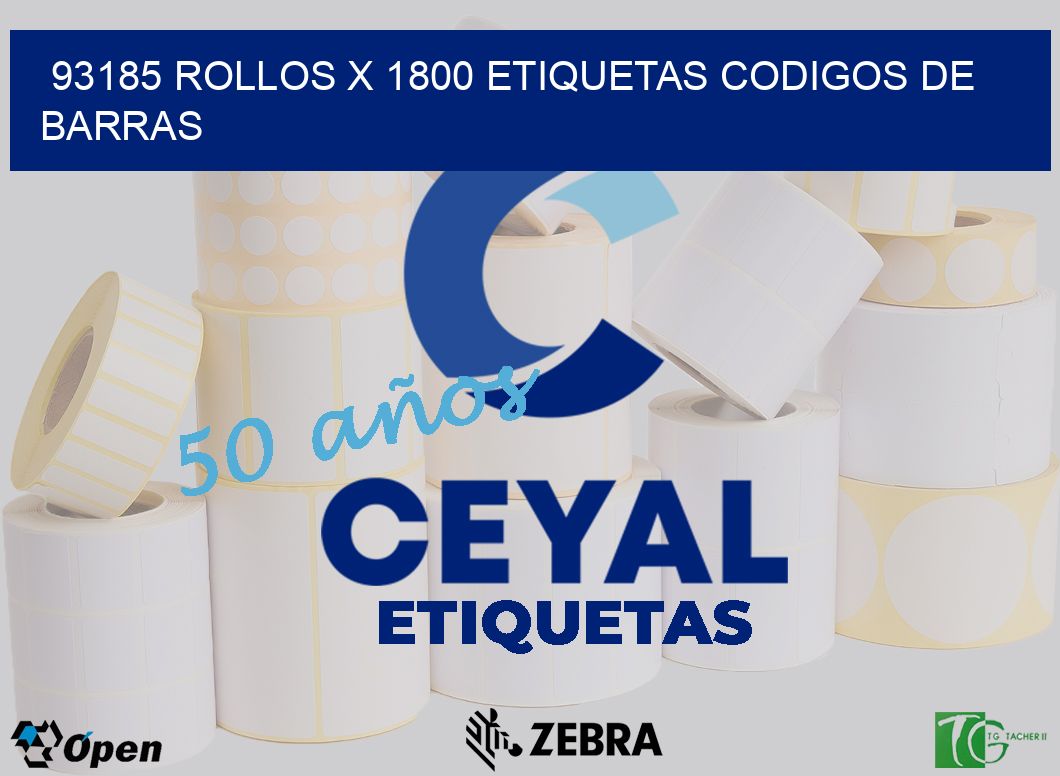 93185 Rollos x 1800 etiquetas codigos de barras
