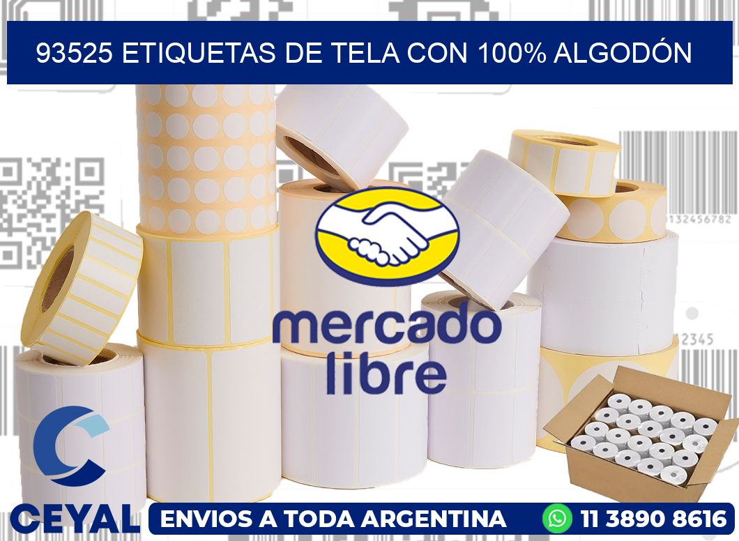 93525 ETIQUETAS DE TELA CON 100% ALGODÓN