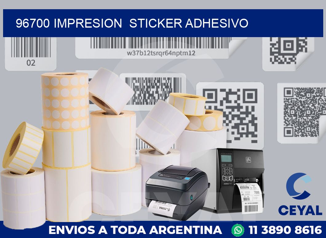 96700 impresion  sticker adhesivo