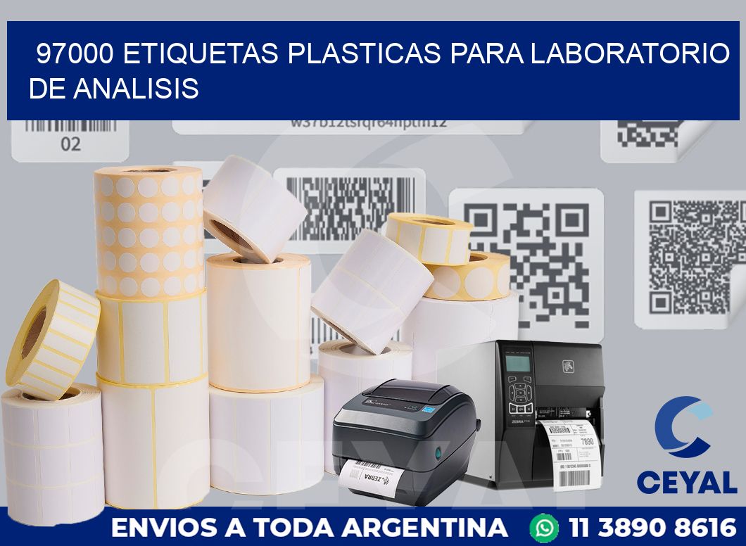 97000 ETIQUETAS PLASTICAS PARA LABORATORIO DE ANALISIS