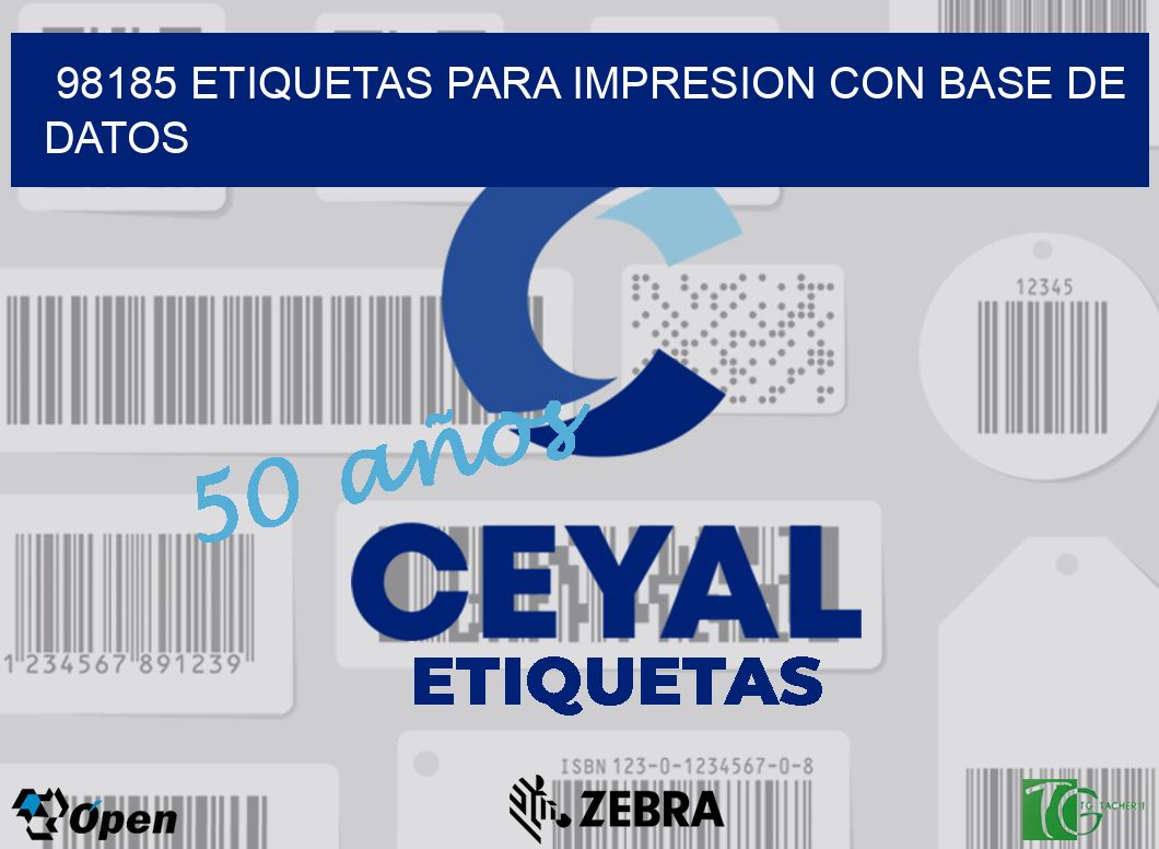 98185 ETIQUETAS PARA IMPRESION CON BASE DE DATOS