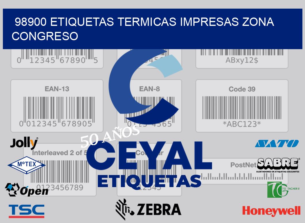 98900 ETIQUETAS TERMICAS IMPRESAS ZONA CONGRESO