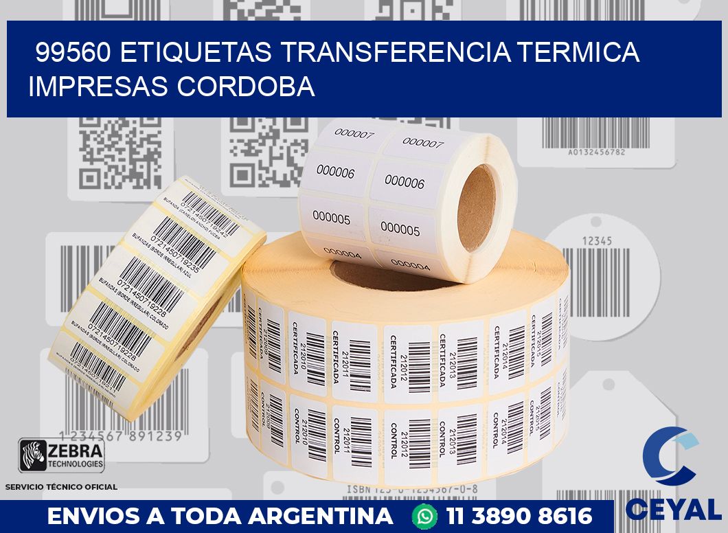 99560 ETIQUETAS TRANSFERENCIA TERMICA IMPRESAS CORDOBA