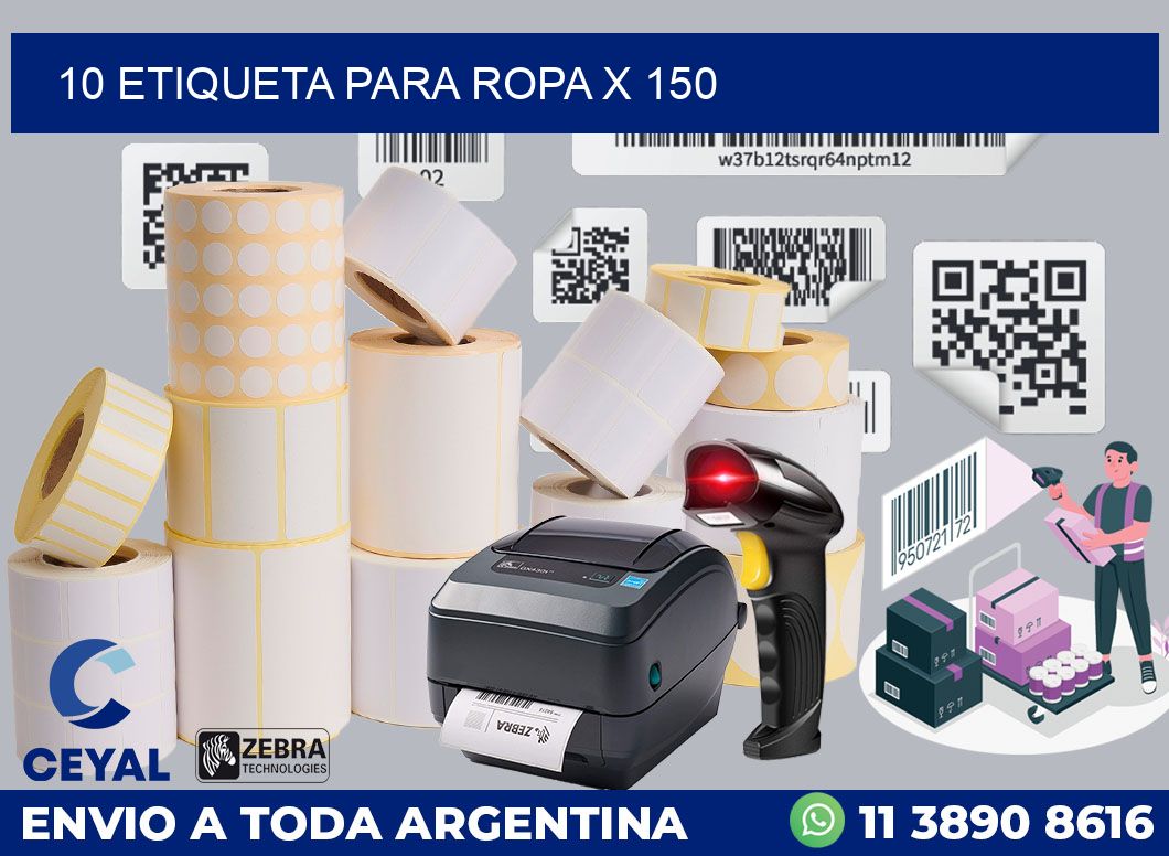 10 ETIQUETA PARA ROPA X 150