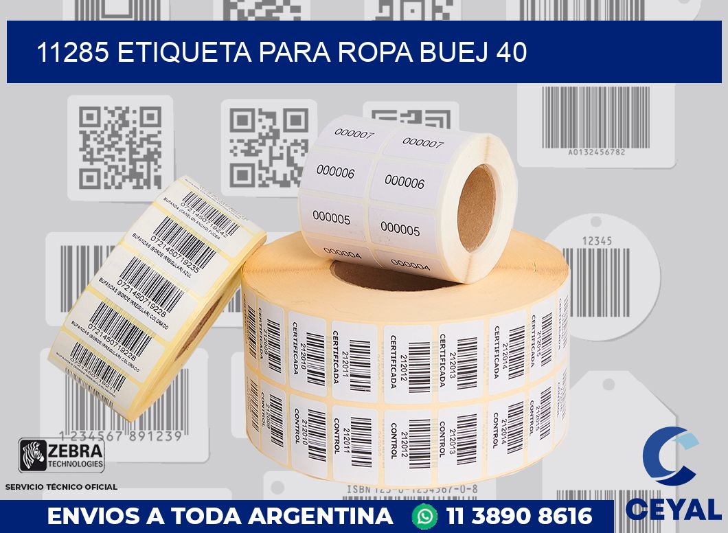 11285 ETIQUETA PARA ROPA BUEJ 40