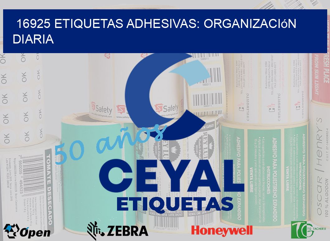 16925 Etiquetas Adhesivas: Organización Diaria