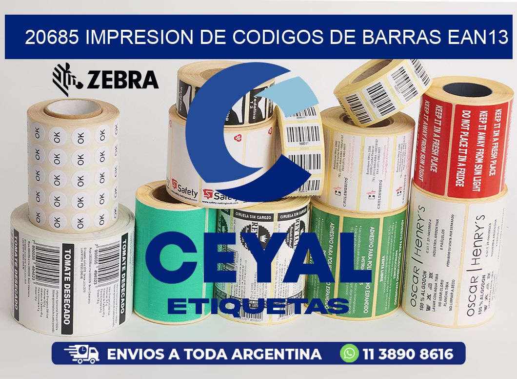 20685 IMPRESION DE CODIGOS DE BARRAS EAN13