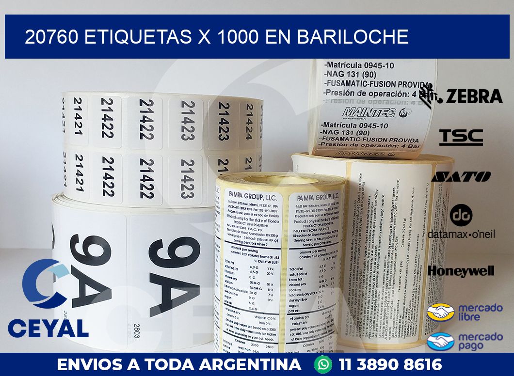 20760 ETIQUETAS X 1000 EN BARILOCHE