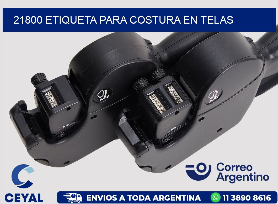21800 ETIQUETA PARA COSTURA EN TELAS