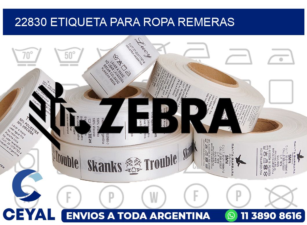 22830 ETIQUETA PARA ROPA REMERAS
