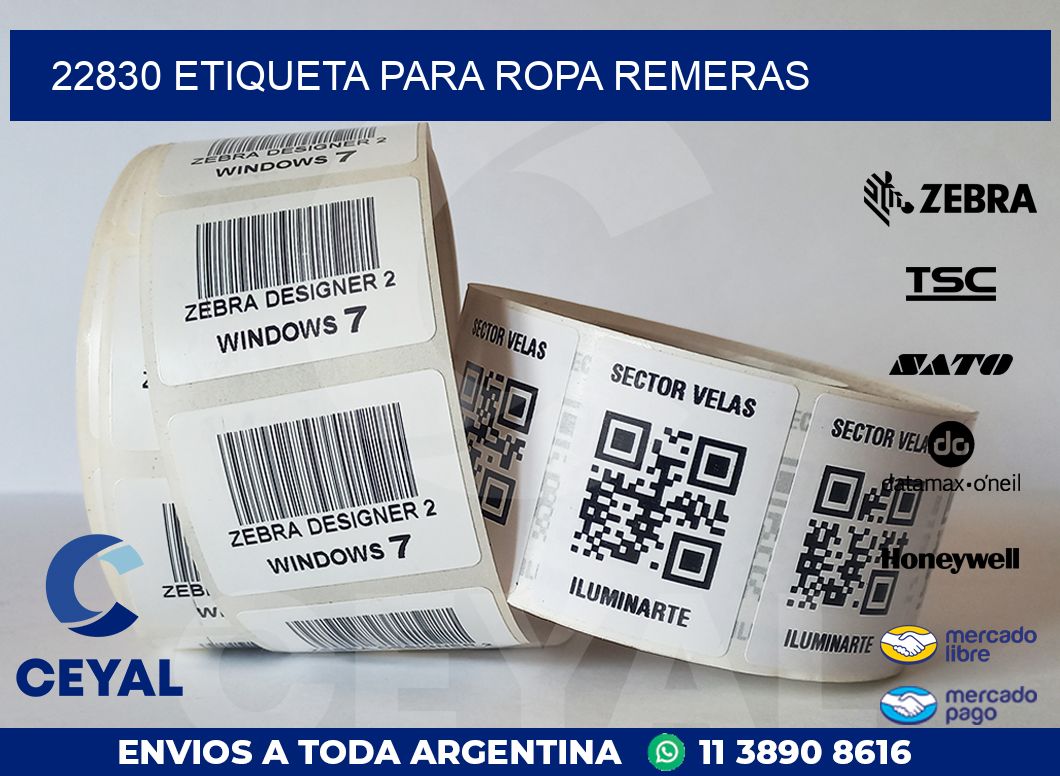 22830 ETIQUETA PARA ROPA REMERAS
