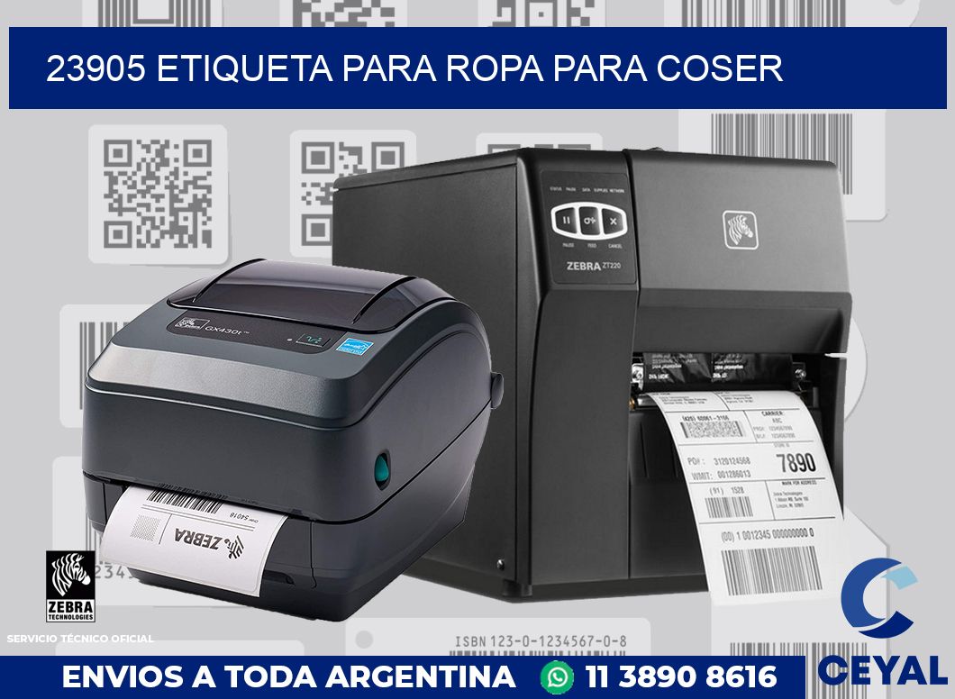 23905 ETIQUETA PARA ROPA PARA COSER