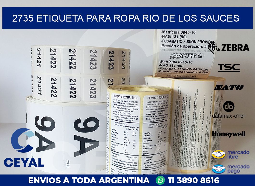 2735 ETIQUETA PARA ROPA RIO DE LOS SAUCES