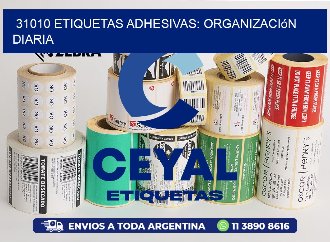 31010 Etiquetas Adhesivas: Organización Diaria
