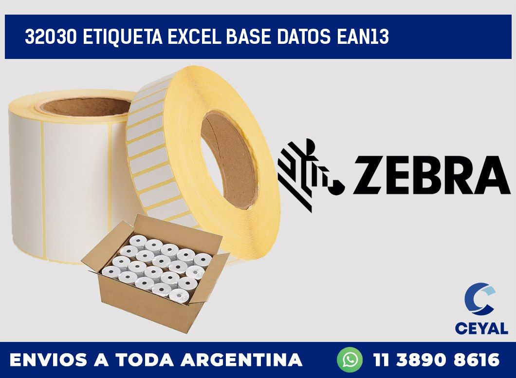 32030 etiqueta excel base datos ean13