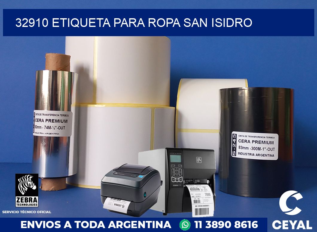 32910 ETIQUETA PARA ROPA SAN ISIDRO