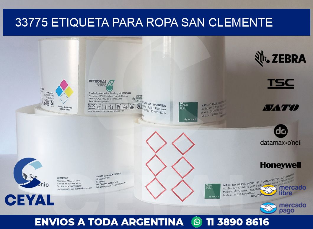 33775 ETIQUETA PARA ROPA SAN CLEMENTE