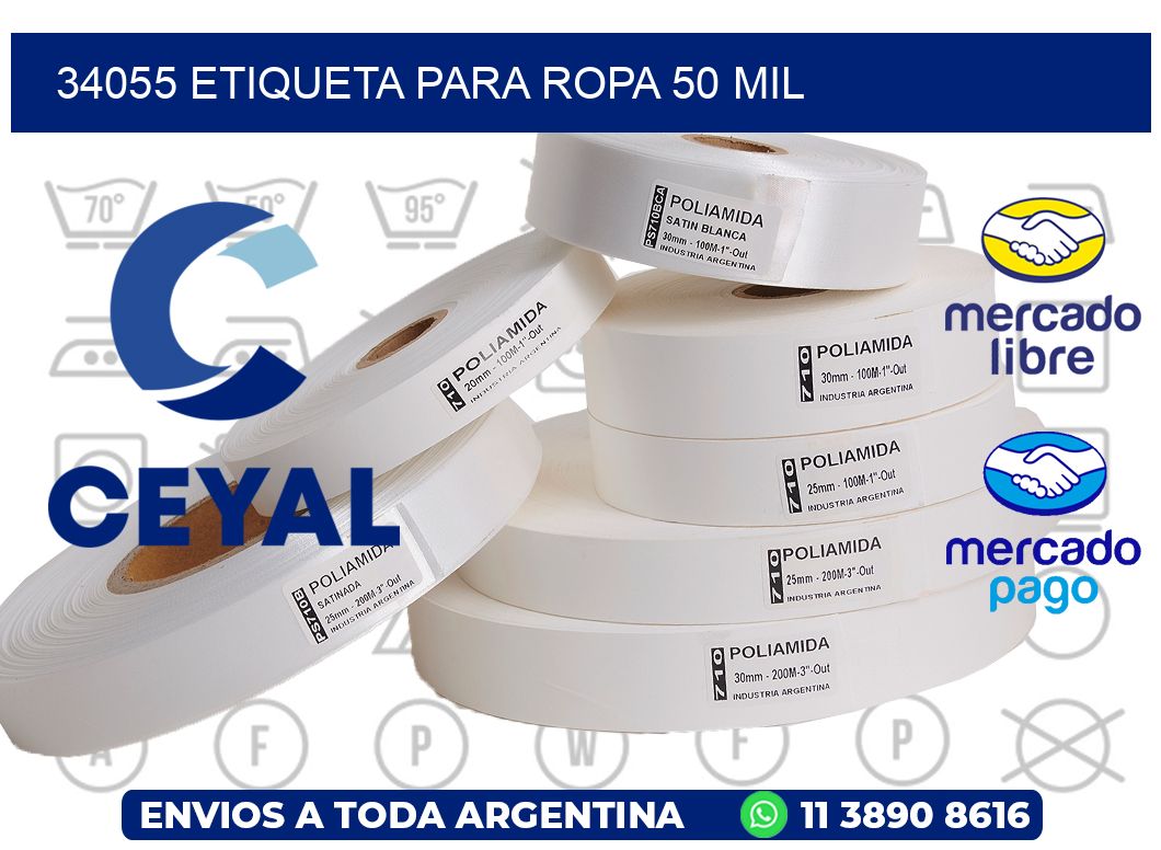 34055 ETIQUETA PARA ROPA 50 MIL