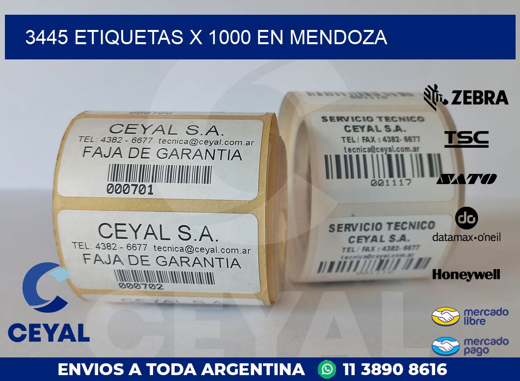 3445 ETIQUETAS X 1000 EN MENDOZA