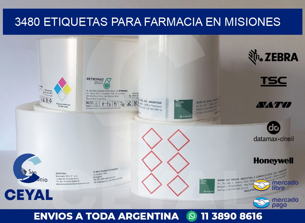 3480 ETIQUETAS PARA FARMACIA EN MISIONES