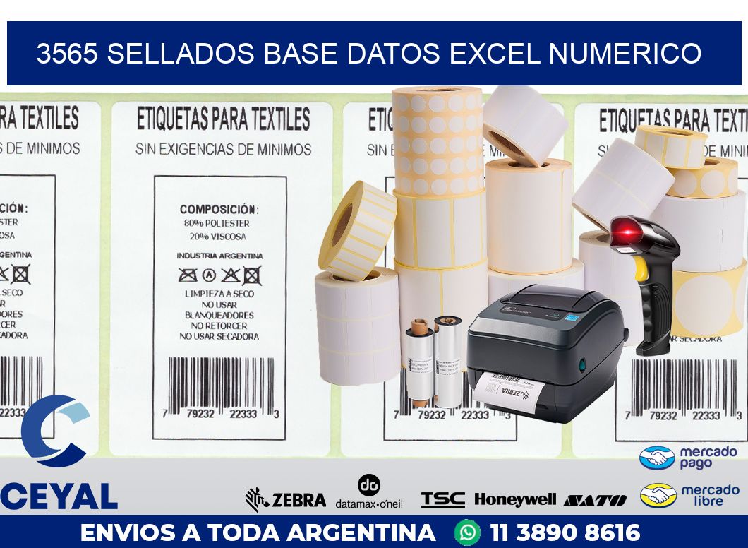 3565 sellados base datos excel numerico
