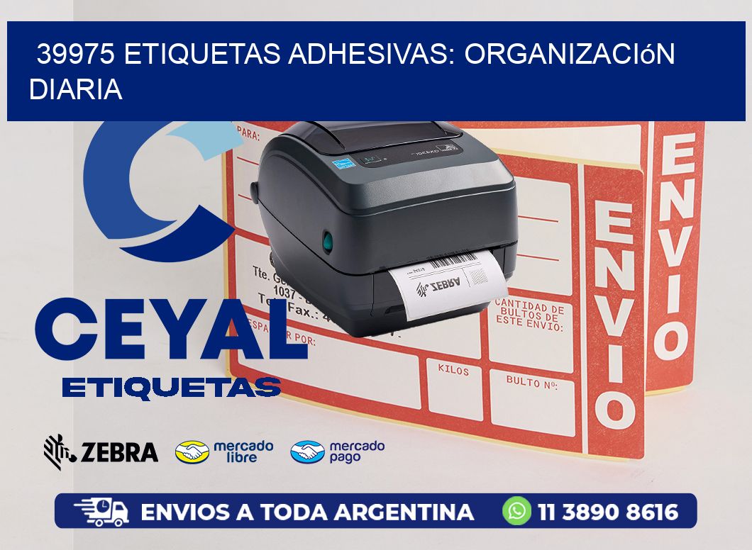 39975 Etiquetas Adhesivas: Organización Diaria