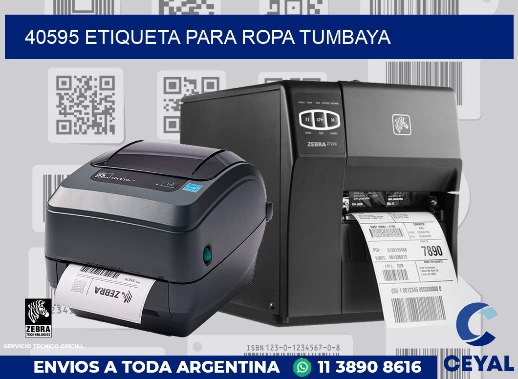 40595 ETIQUETA PARA ROPA TUMBAYA