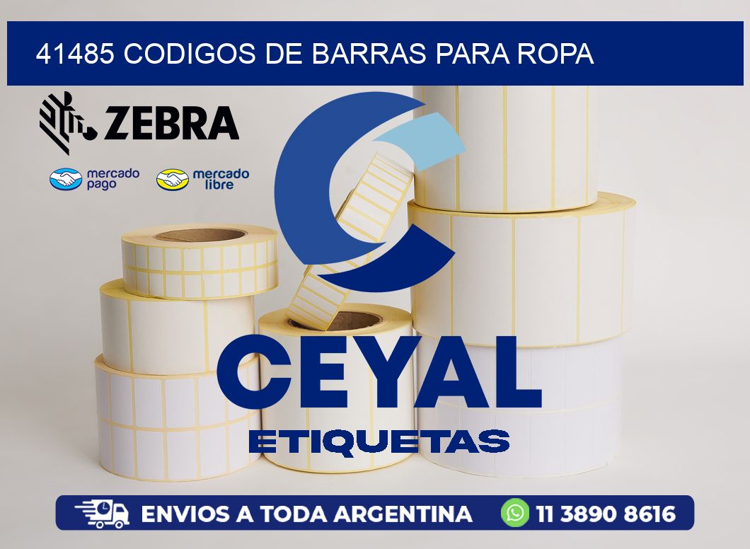 41485 CODIGOS DE BARRAS PARA ROPA
