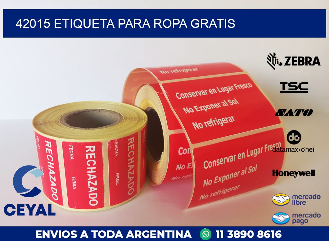 42015 ETIQUETA PARA ROPA GRATIS