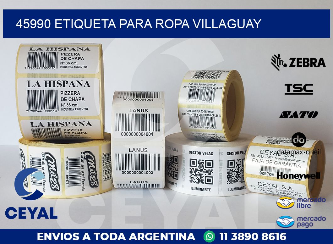 45990 ETIQUETA PARA ROPA VILLAGUAY