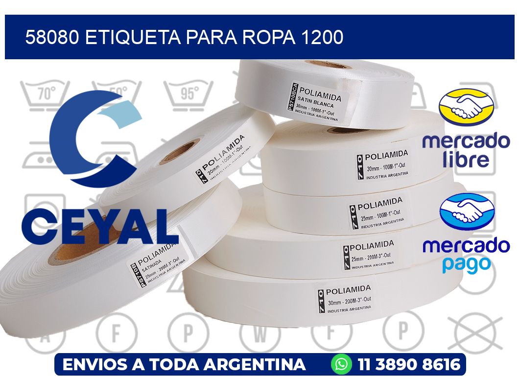 58080 ETIQUETA PARA ROPA 1200
