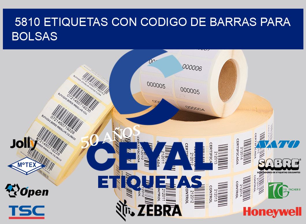 5810 ETIQUETAS CON CODIGO DE BARRAS PARA BOLSAS