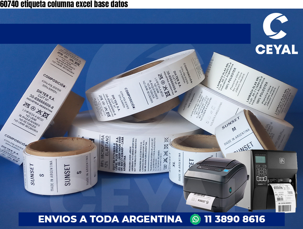 60740 etiqueta columna excel base datos