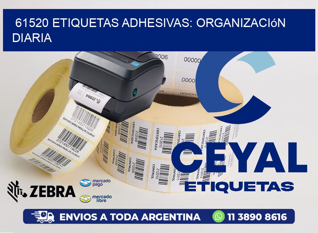 61520 Etiquetas Adhesivas: Organización Diaria