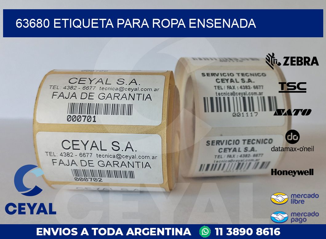 63680 ETIQUETA PARA ROPA ENSENADA