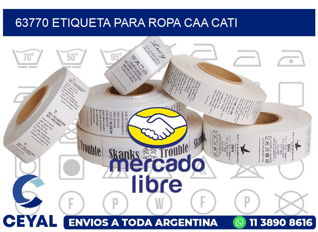 63770 ETIQUETA PARA ROPA CAA CATI