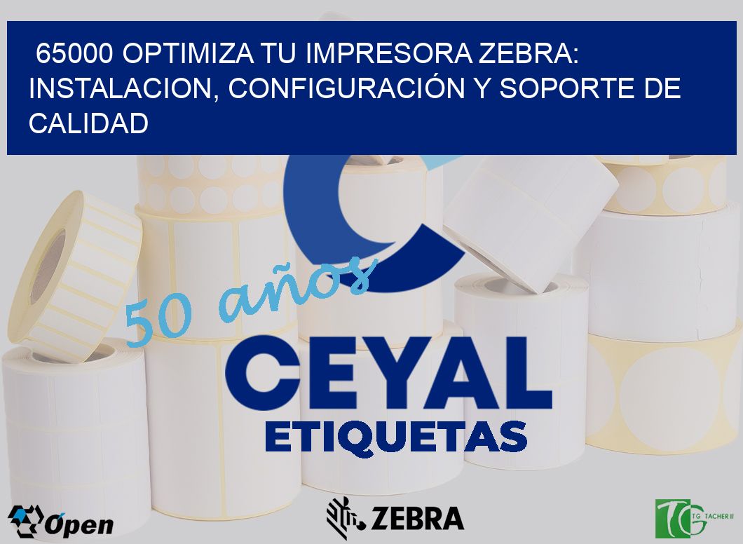 65000 OPTIMIZA TU IMPRESORA ZEBRA: INSTALACION, CONFIGURACIÓN Y SOPORTE DE CALIDAD
