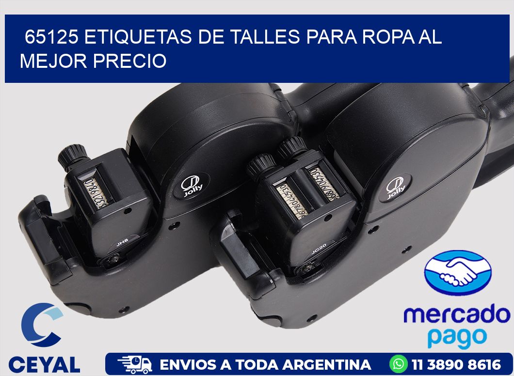 65125 ETIQUETAS DE TALLES PARA ROPA AL MEJOR PRECIO