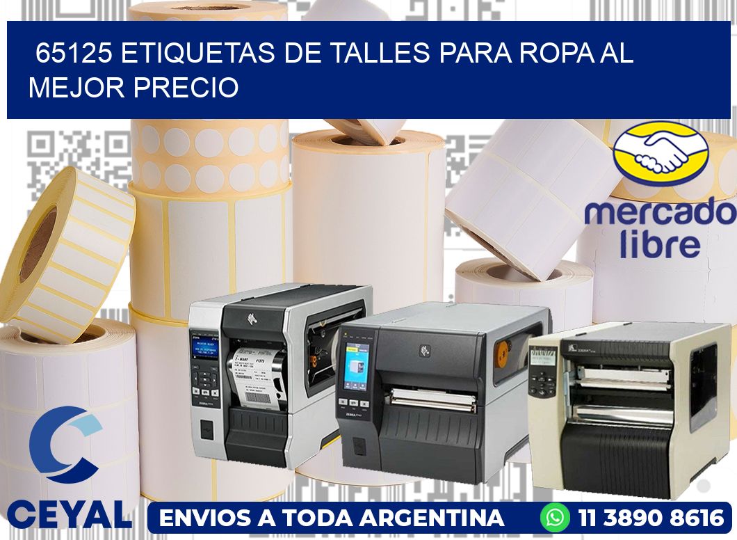 65125 ETIQUETAS DE TALLES PARA ROPA AL MEJOR PRECIO