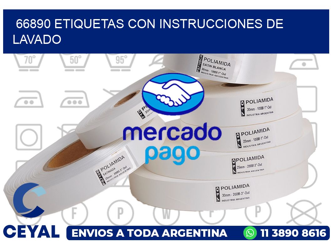 66890 ETIQUETAS CON INSTRUCCIONES DE LAVADO